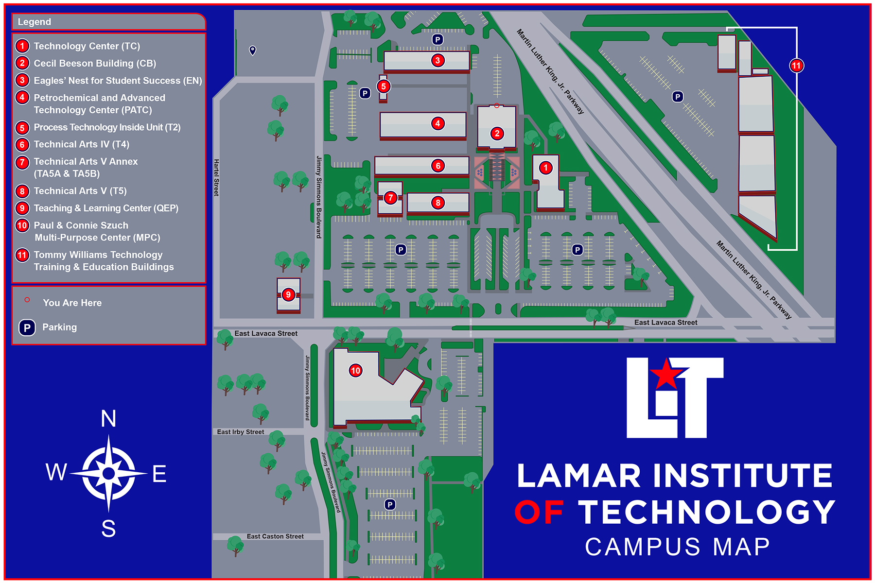 Campus Map Lamar Institute Of Technology