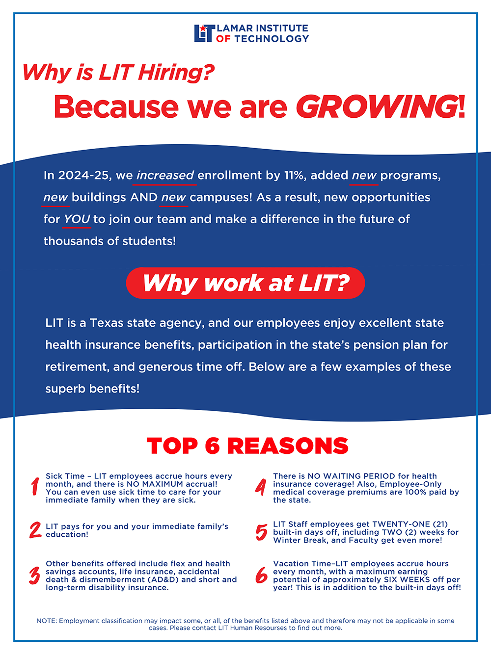 Why is LIT Hiring Why is LIT Hiring