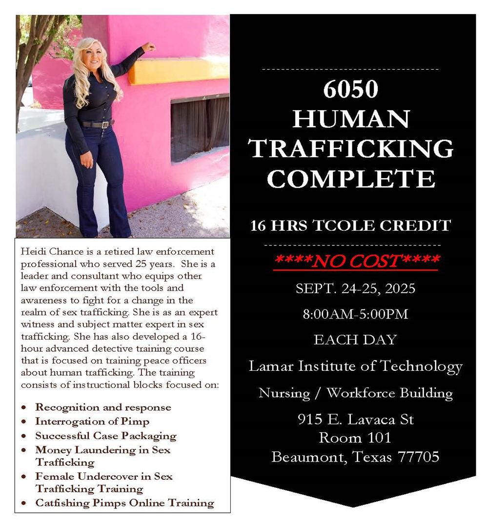 September 24-25 (8:00 AM - 5:00 PM) - Human Sex Trafficking September 24-25 (8:00 AM - 5:00 PM) - Human Sex Trafficking