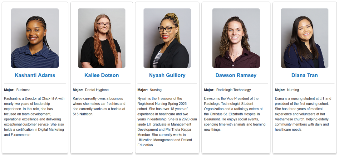 attachment image-Lamar Institute of Technology (LIT) announces the selection of the 2025-26 Golden Eagle Ambassadors